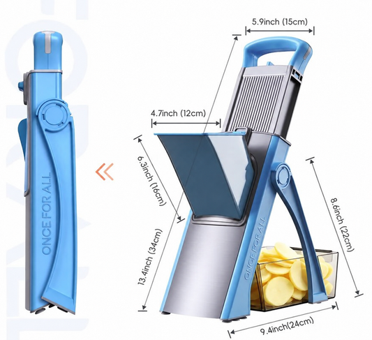 ONCE FOR ALL Foldable Mandoline Vegetable Slicer