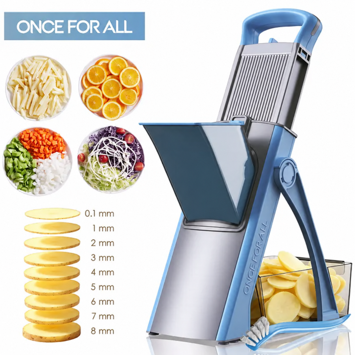 ONCE FOR ALL Foldable Mandoline Vegetable Slicer